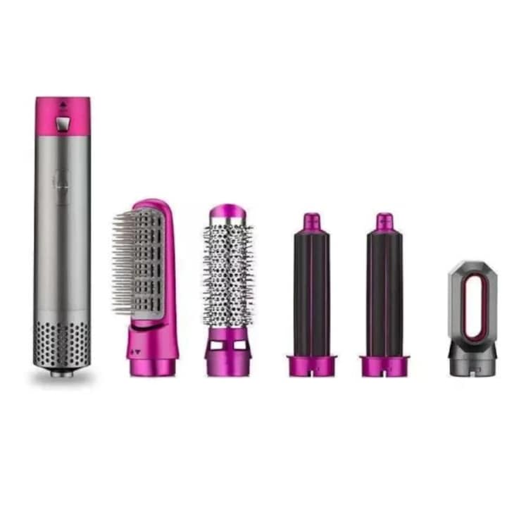 Multistyler Airwrap Hot Air Styler 5 in 1, Perie electrica de Uscat, coafat, indreptat si ondulat.