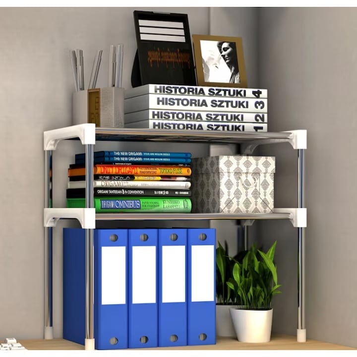 Organizator multifuncțional de depozitare pentru baie și bucătărie, compact și durabil
