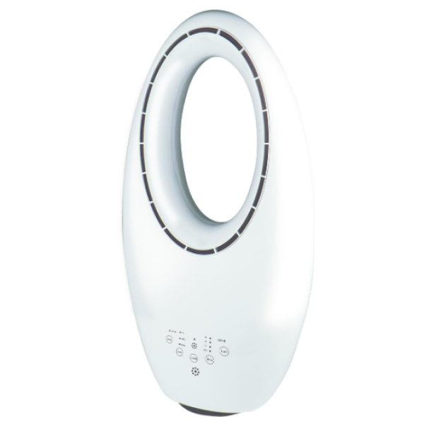 Ventilator fara elice cu purificator de aer 2 in 1 si 4 lumini LED